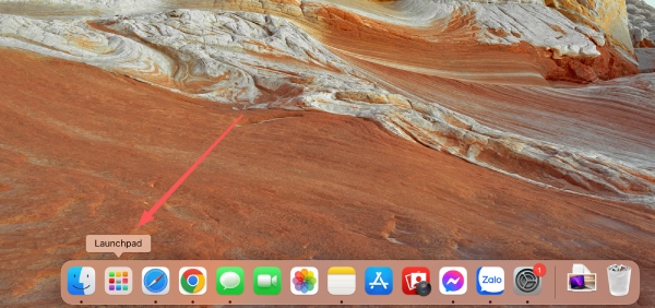 Chọn Launchpad từ thanh Menu